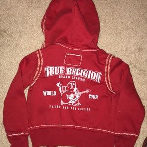 Red true religion hoodie